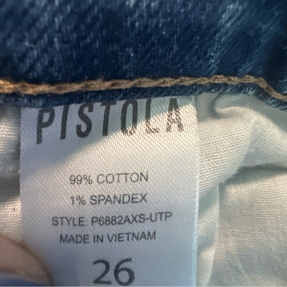 Pistola Charlie Utopia Zip Jean womens size 26 straight high rise side zipper - Picture 5 of 8